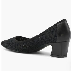 Adrienne Vittadini Stetch Knit Black Block Heel Size 10